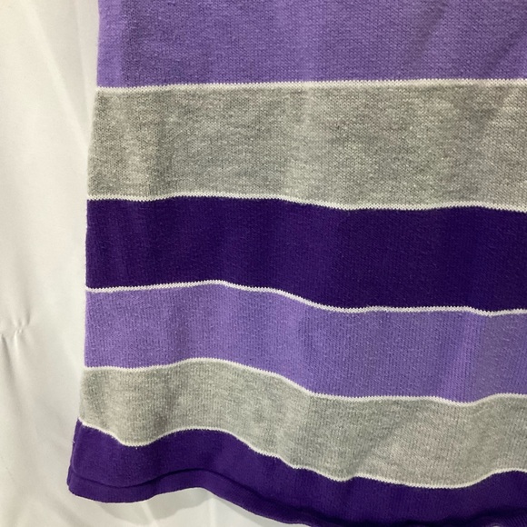 Children’s Place Girls Striped Everyday Short Sleeve Dress Size 5/6 Purple/Grey - Picture 9 of 16